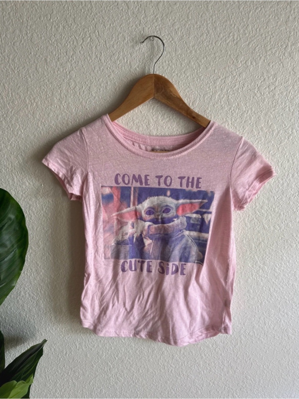 Star Wars Pink Baby Yoda 'Come to the Cute Side' Graphic Tee